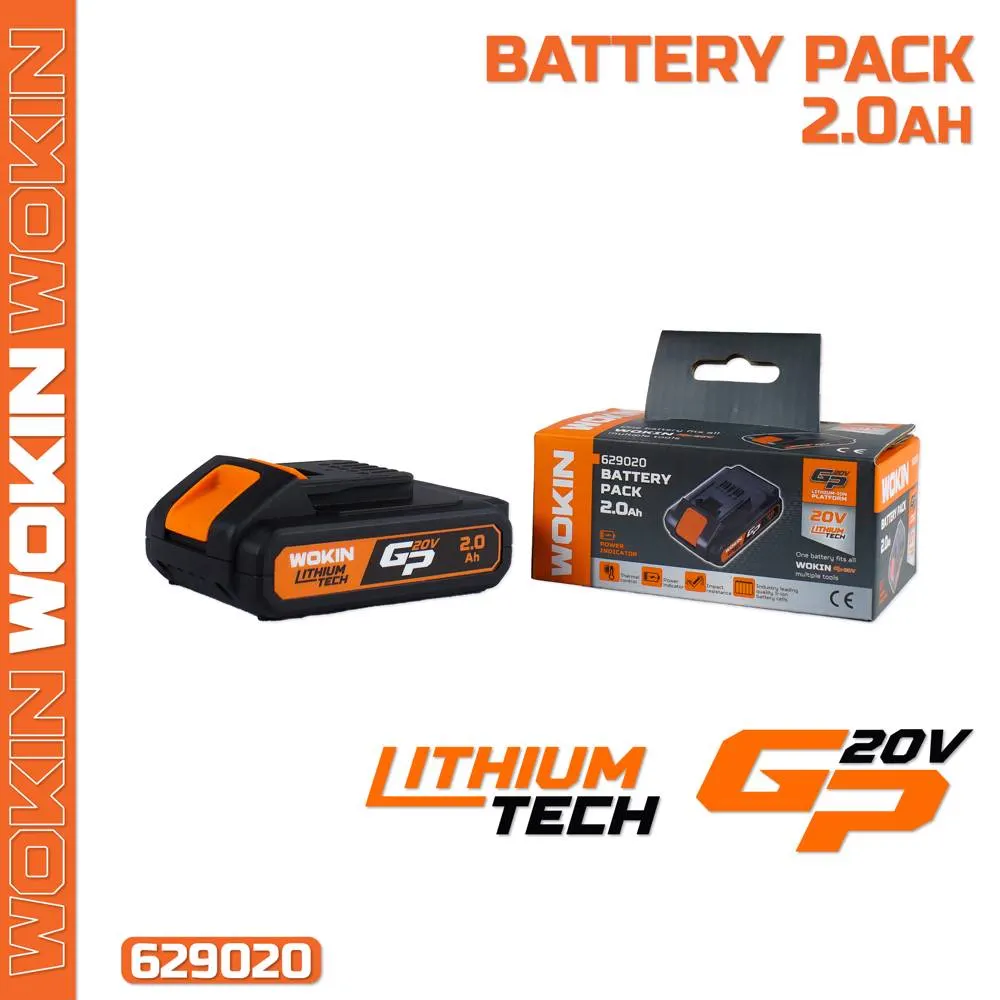 Wokin 629020, 20V, 2.0Ah, Lithium-Ion Battery Pack