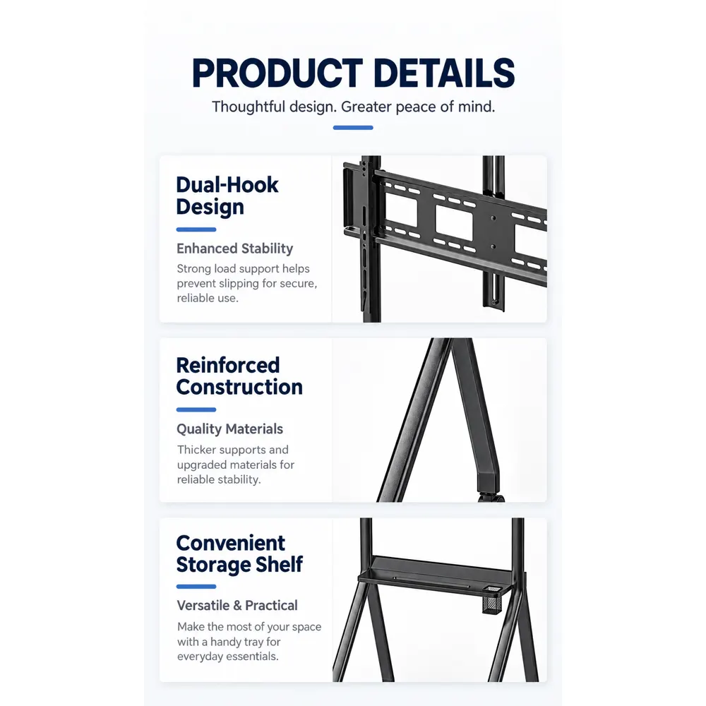 AllScreen TR42, 42"-86", TV Mount With Roller, Black