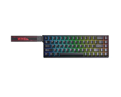 AULA WIN68 HE Standard edition RGB Wired Gaming Keyboard Black (Graywood Magnetic Switch)