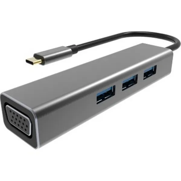 Type-C ჰაბი VCOM USB Type-C Hub 4 in 1