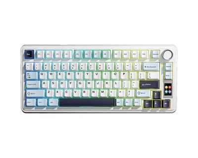კლავიატურა AULA S75 PRO RGB Mechanical Keyboard White case Light Blue/White/Black-Purple (Seiya Switch)