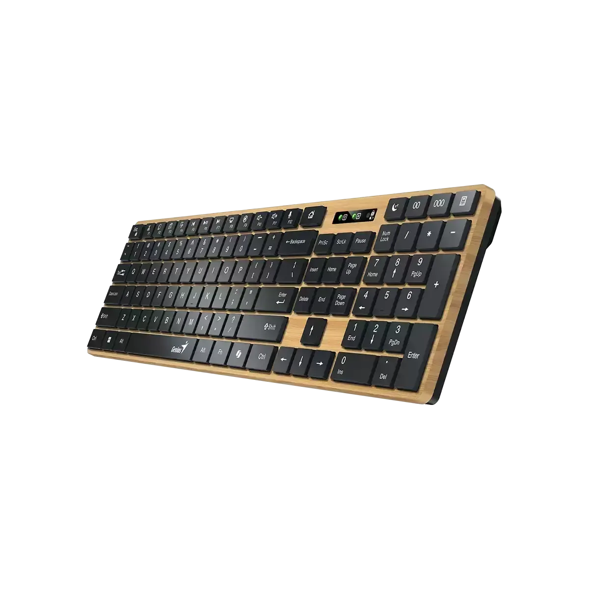 Genius, SlimStar 7250BT, AI Copilot Key, Keyboard, Pine wood