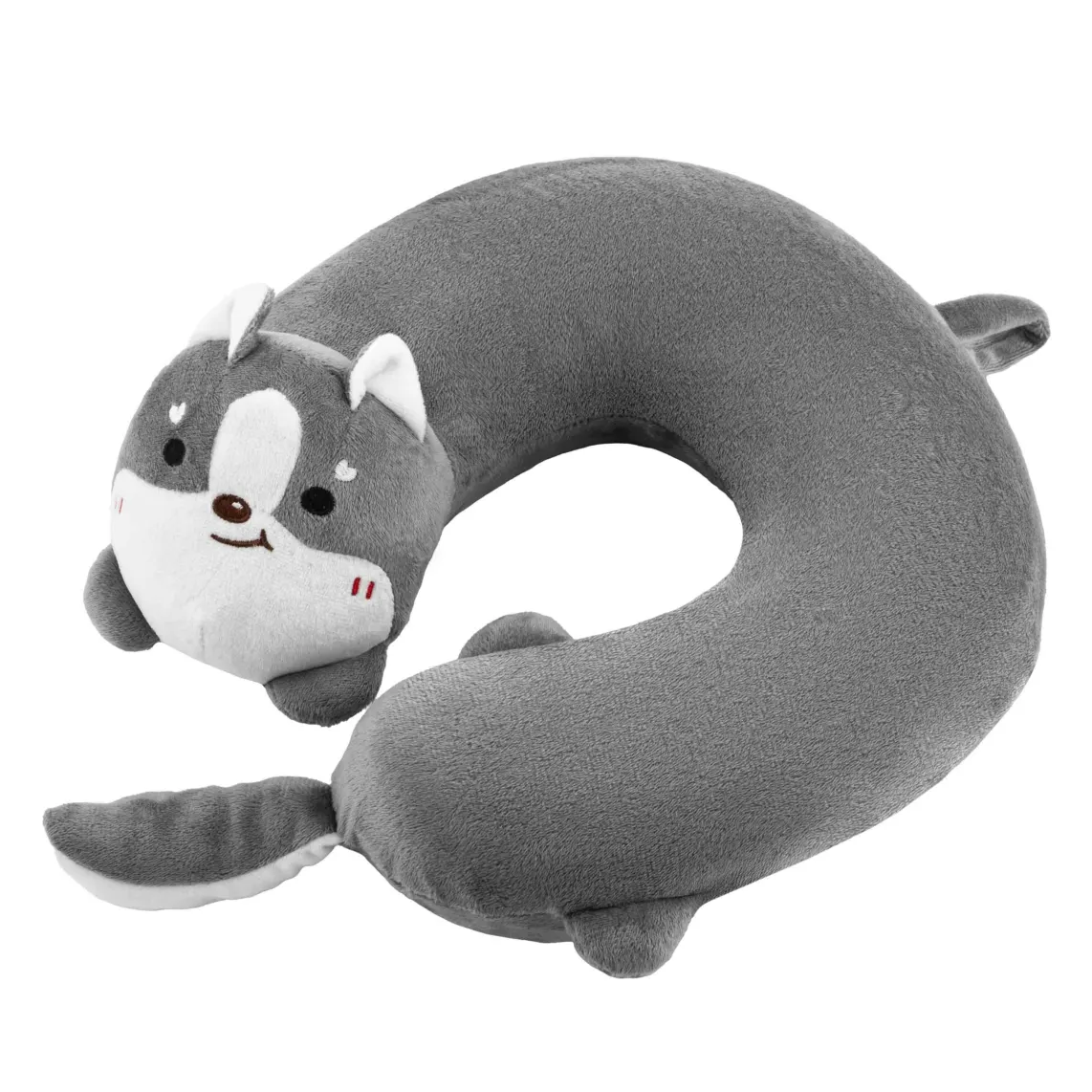 ARDESTO Neck pillow Travel Grey Cat 28x28cm, polyurethane foam, grey