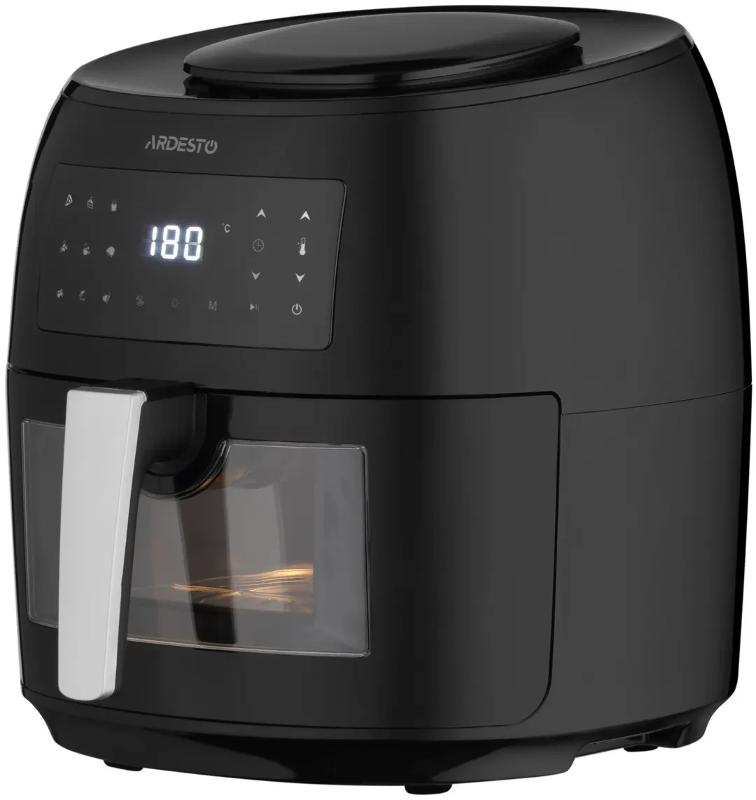 აეროგრილი ARDESTO Air fryer 1800W, bowl-7.4L, touch control, 9 auto programs, plastic, black