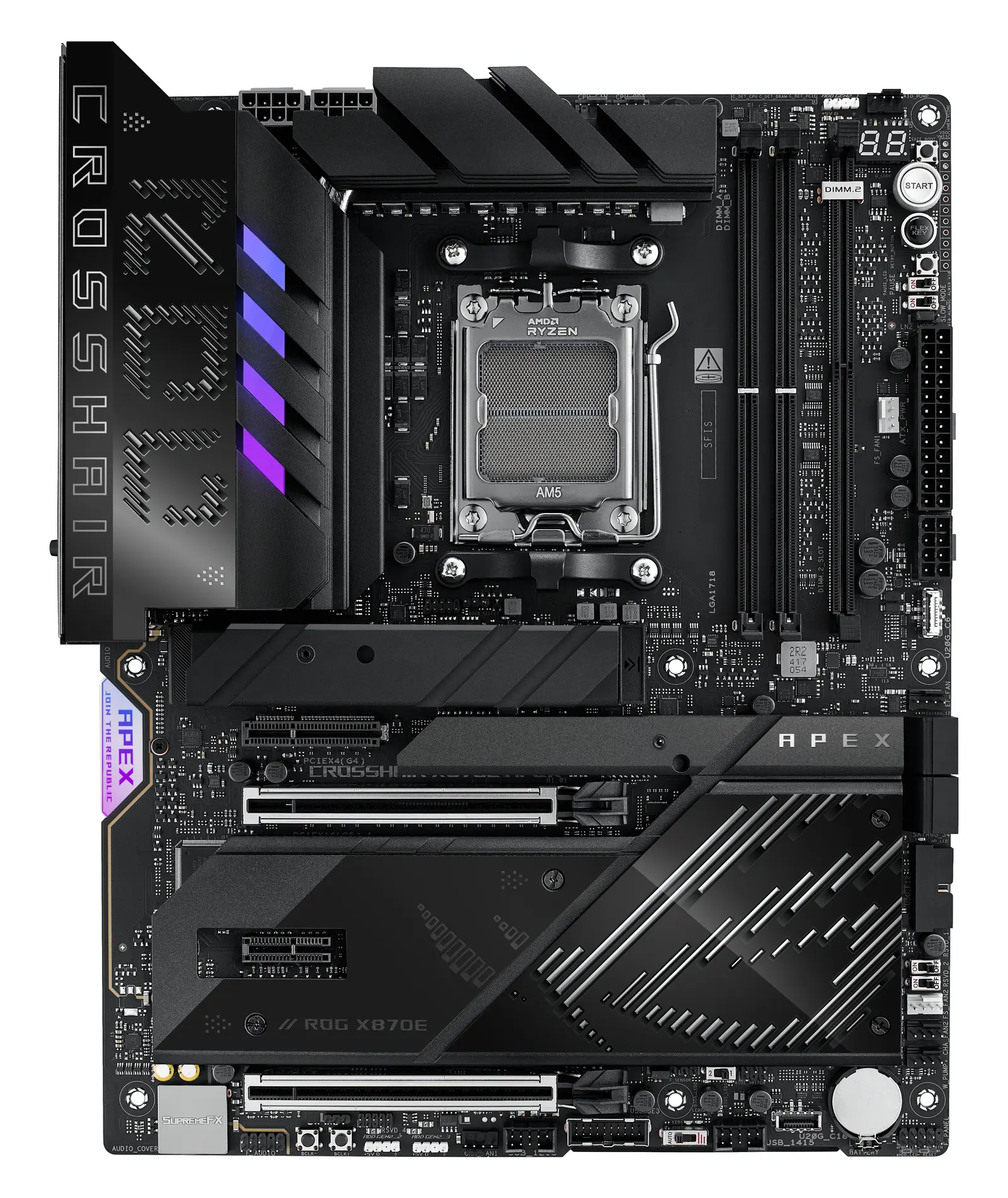 დედაპლატა ASUS Motherboard ROG CROSSHAIR X870E APEX sAM5 X870E 2xDDR5 M.2 USB Type-C Wi-Fi BT ATX