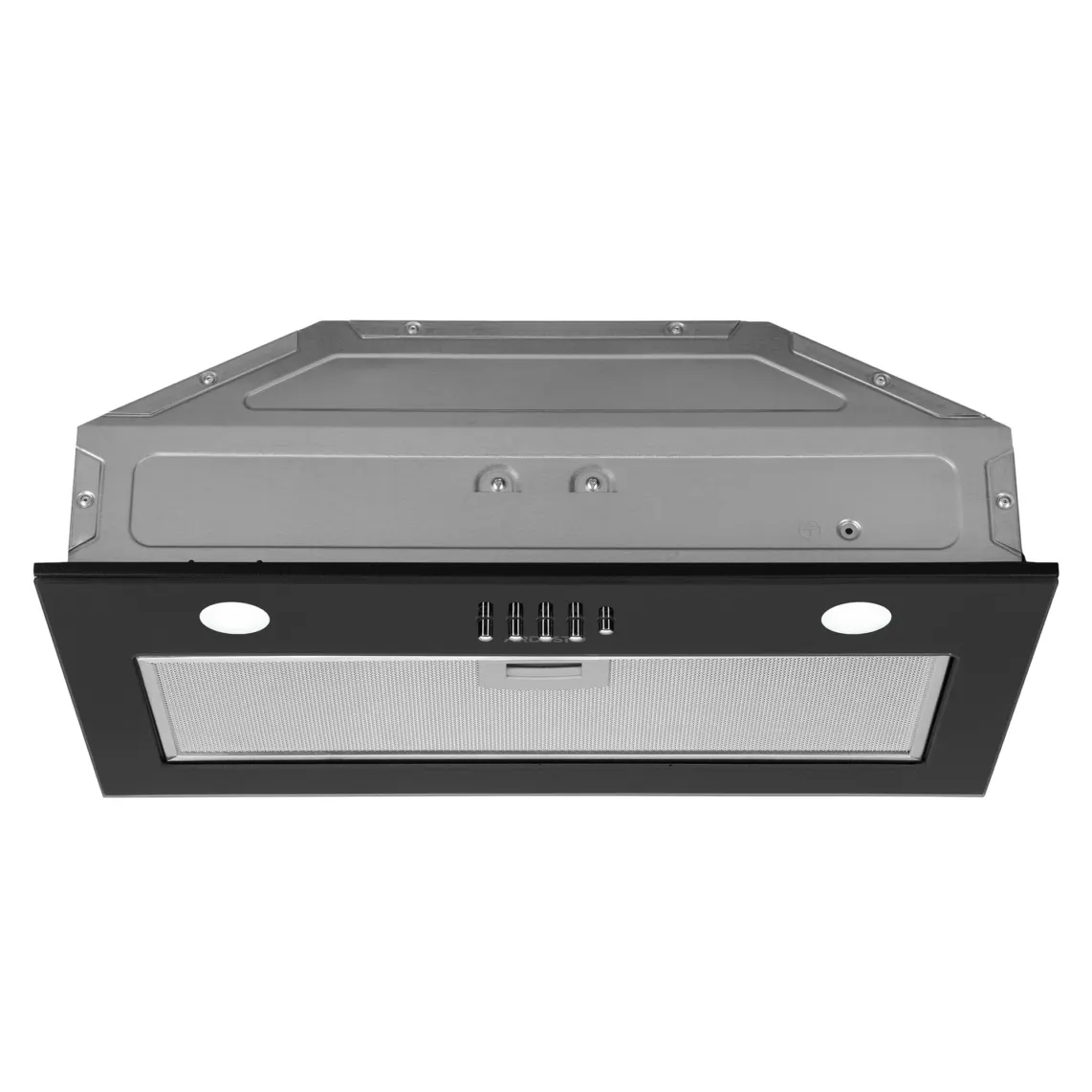 გამწოვი Ardesto Hood integrated, 52cm, 700m3h, glass, 2x1W LED, button, black