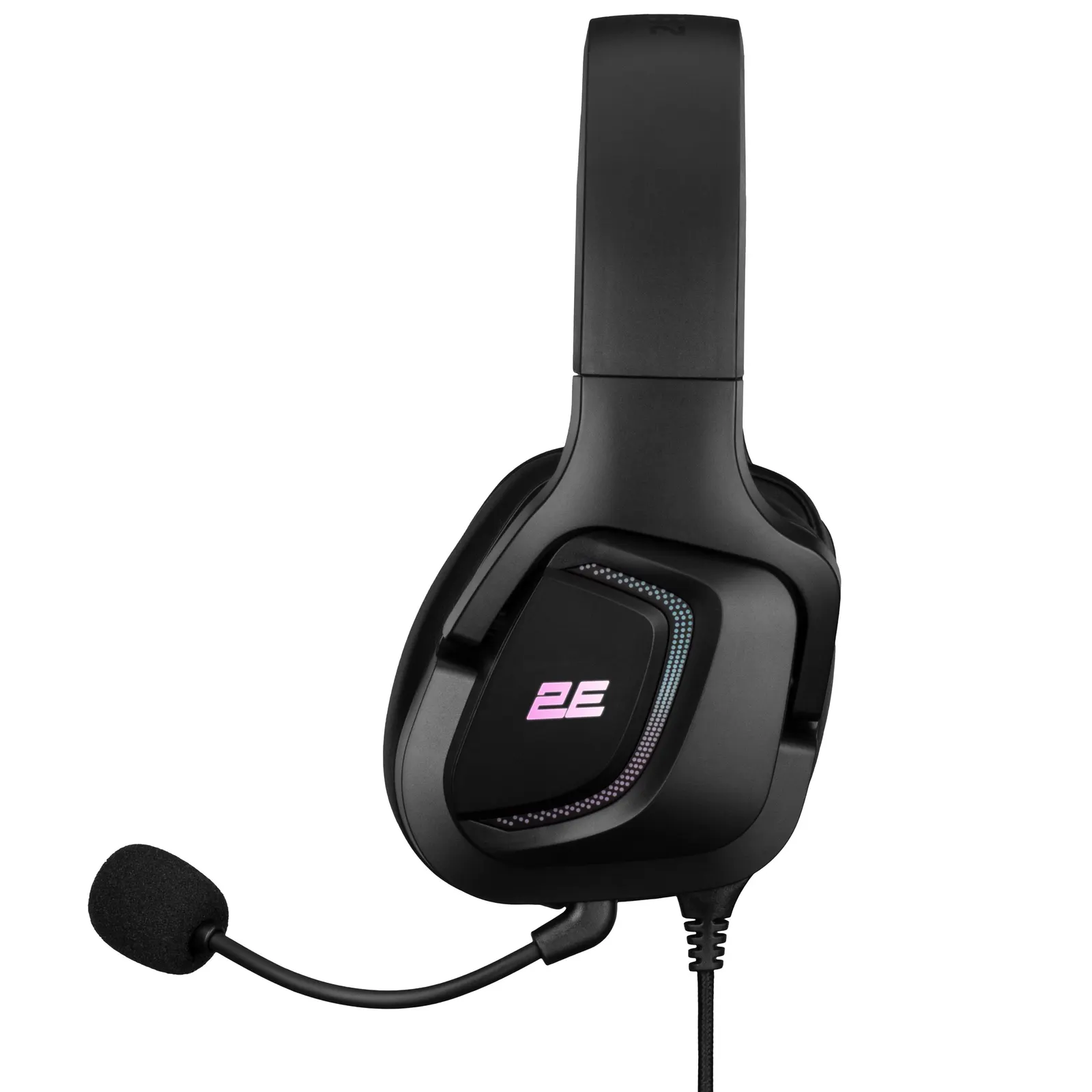 ყურსასმენი 2E GAMING Headset HG340, mini-jack/dual 3.5mm, RGB, 2m, black