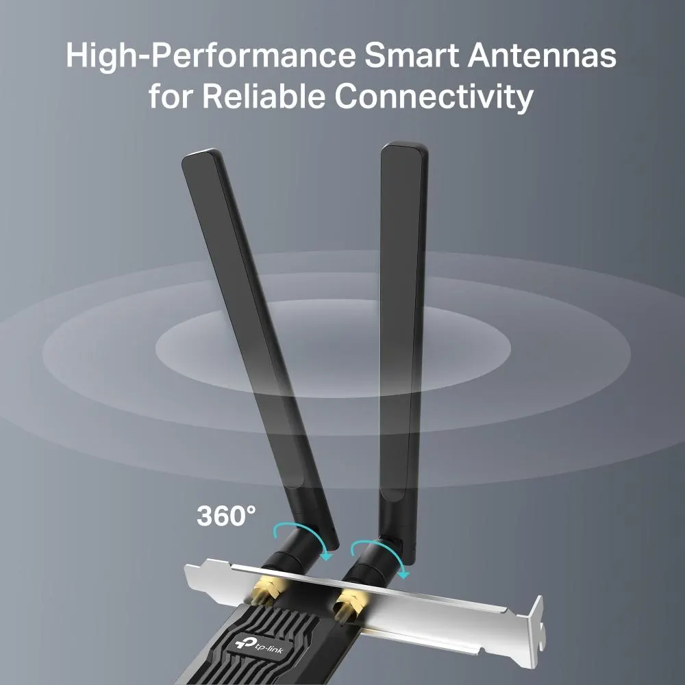 Wi-Fi ადაპტერი TP-Link, Archer TX10E, Adapter, AX900 Wi-Fi 6 Bluetooth PCle Adapter
