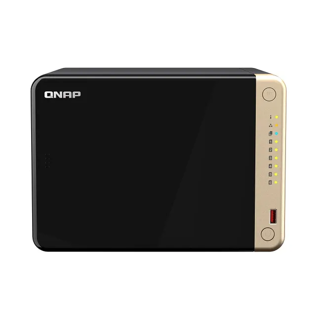 NAS სერვერი 6-Bay desktop NAS, Intel Celeron N5105/N5095 quad-core, 8 GB onboard not expandable, 6 x 3.5"/2.5" SATA 6Gb/s drive bays, 2 x M.2 2280 PCIe Gen 3 x1