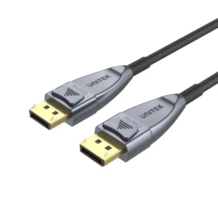 DisplayPort კაბელი C1615GY, UNITEK, DP1.4 Active Optical Cable, Space Grey 5M .