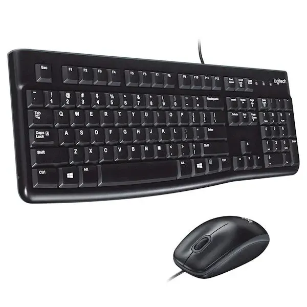 MK120, LOGITECH, Keyboard, USB COMBO, ENG/RU, BLACK.