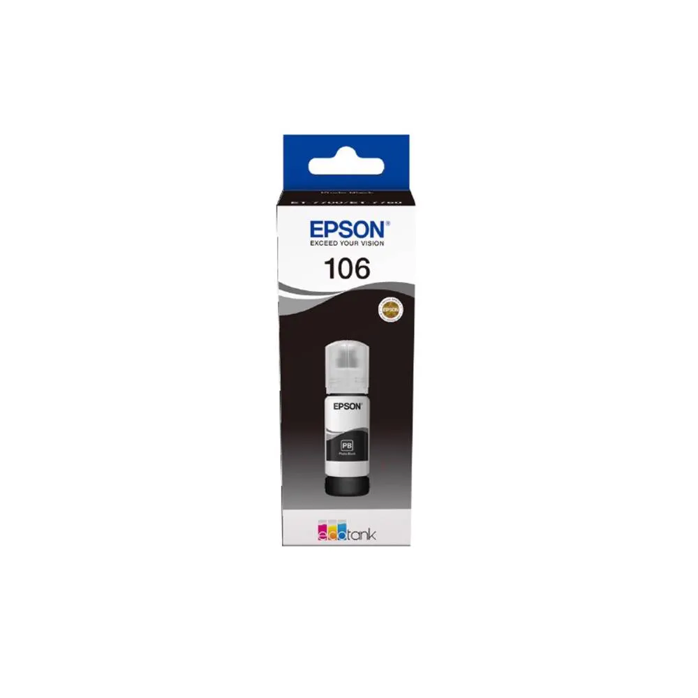 კარტრიჯი EPSON ORIGINAL (C13T00R140) I/C (b) 106 ECOTANK PHOTO BLACK INK BOTTLE L7180