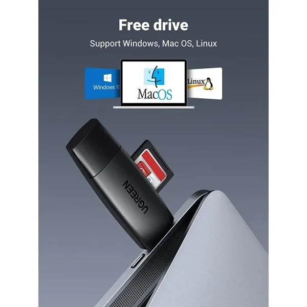 CM304 (80191), UGREEN, Card Reader, USB-C / USB 3.0 CARD READER.