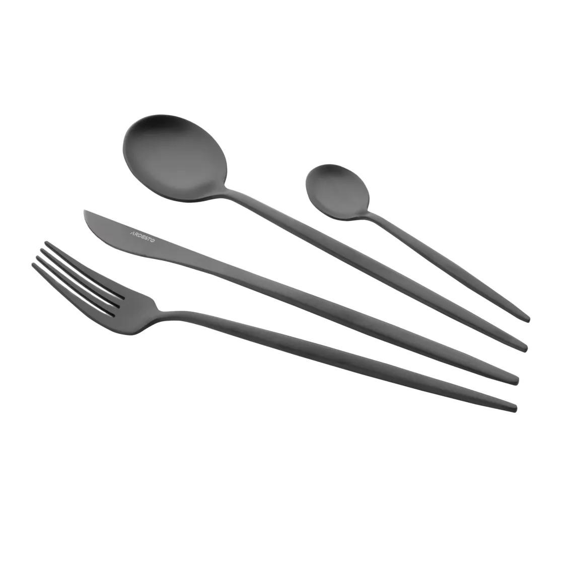 Cutlery set ARDESTO Black Mars Trento, 4pcs, stainless steel, black