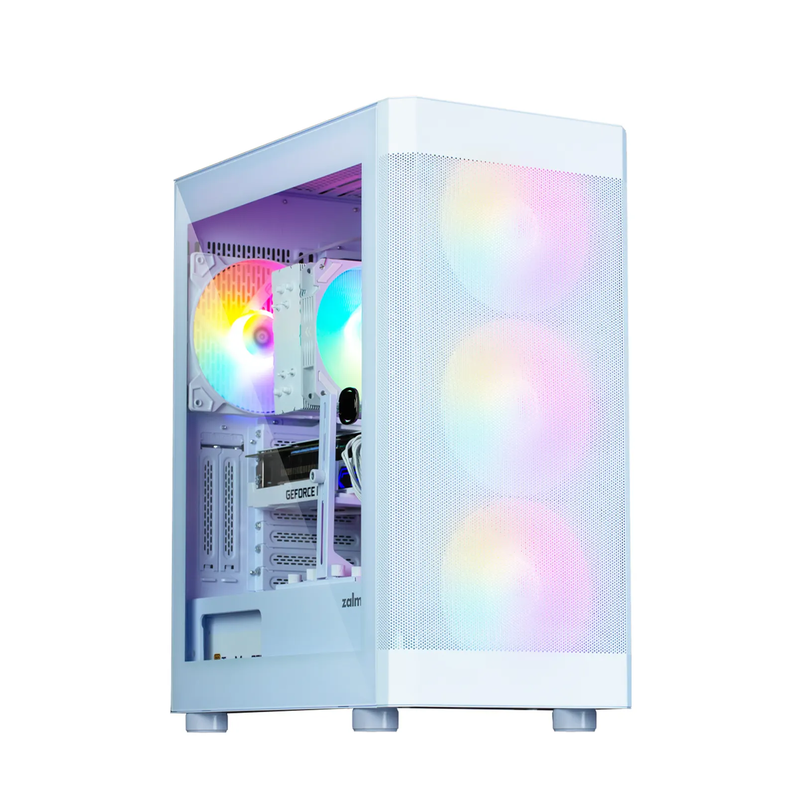 Zalman PC case I4 TG without PSU, 2xUSB3.0, 1xUSB2.0, 4x140mm RGB, VGA 320mm, LCS ready, TG Side Panel, ATX, white