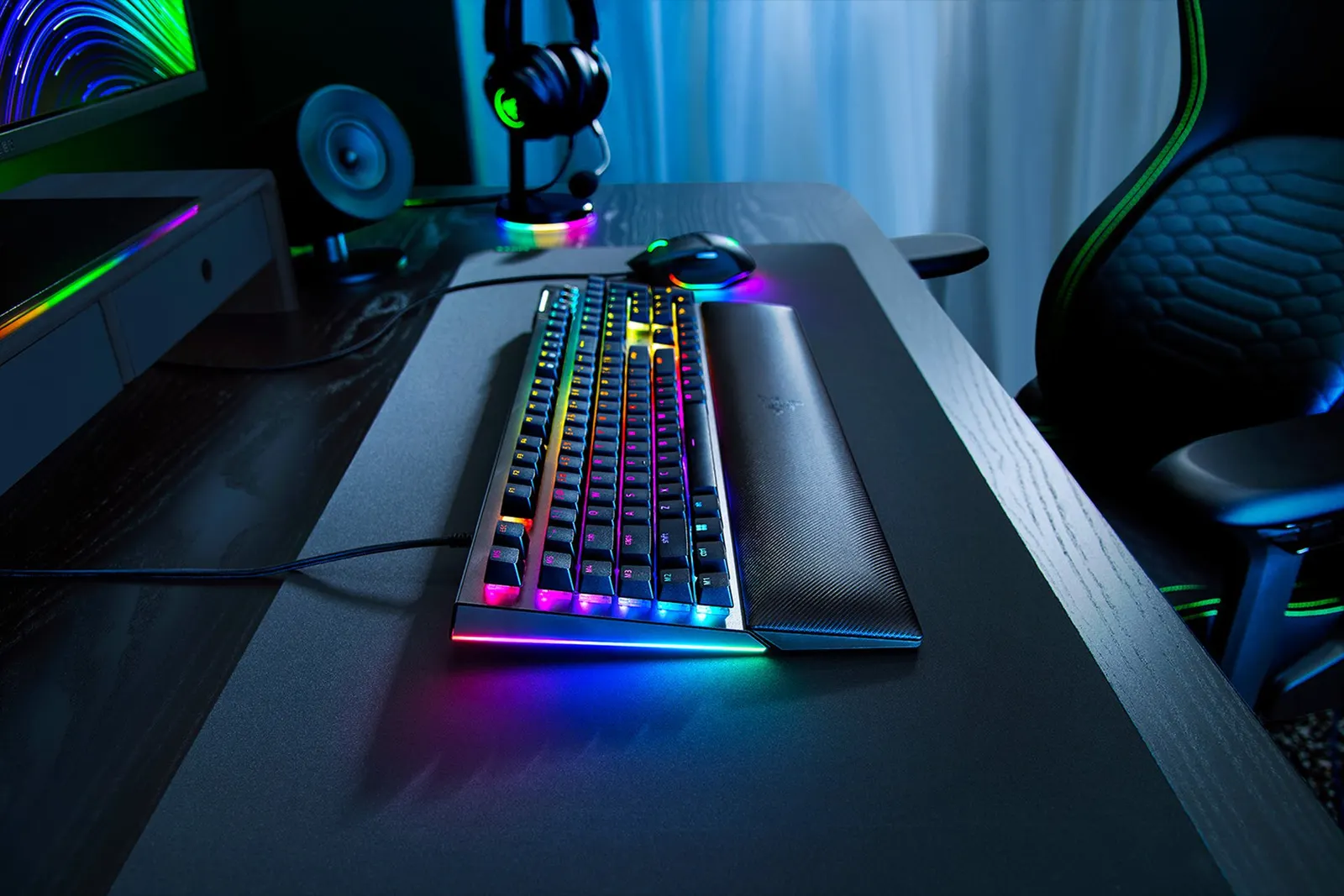 კლავიატურა Razer Keyboard mechanical BlackWidow V4, 114key, Green Switch, USB-A, EN, RGB, black