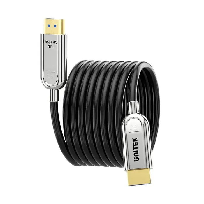 HDMI კაბელი C11092ASL01-10M, UNITEK, HDMI2.0 Active Optical Male to Male Cable 10M, .