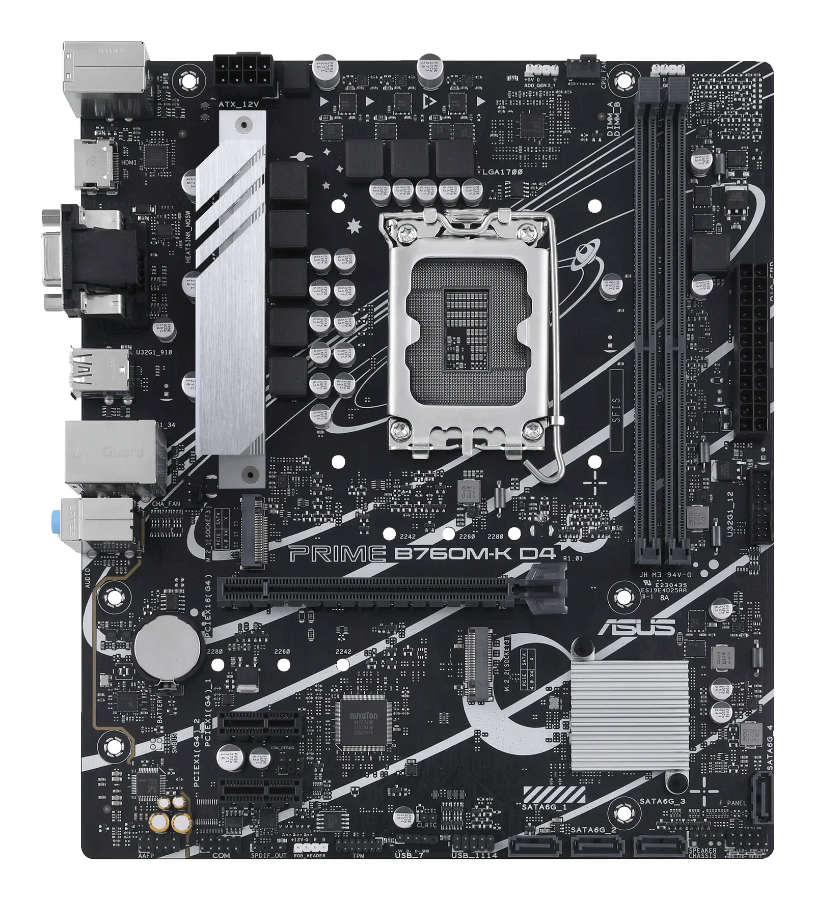 ASUS Motherboard PRIME B760M-K D4 s1700 B760 2xDDR4 M.2 HDMI D-Sub mATX