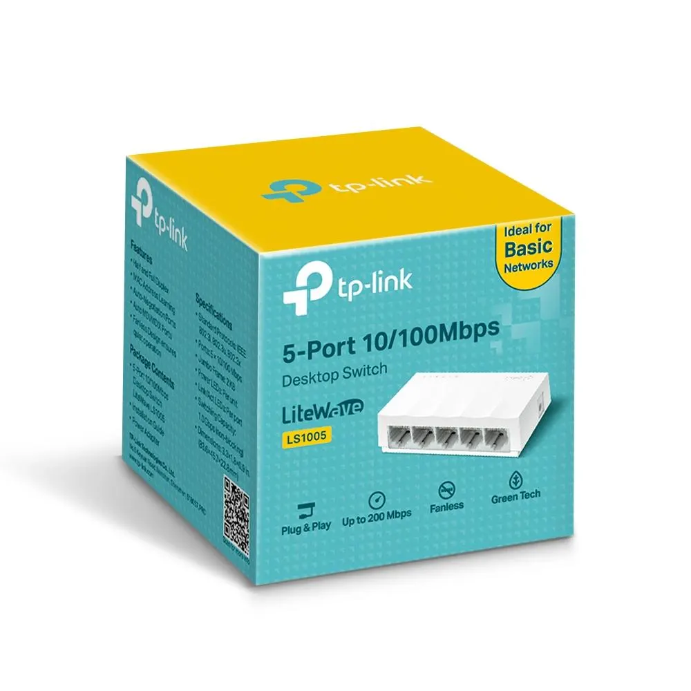 TP-Link, LS1005, 5-Port 10/100Mbps Desktop Switch