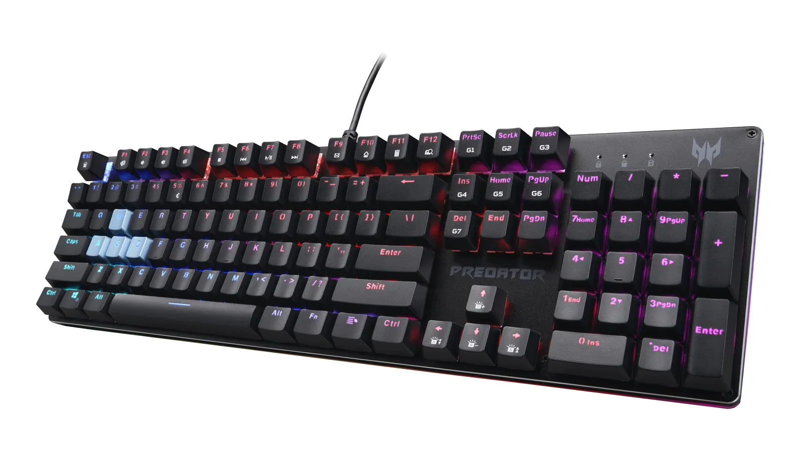 კლავიატურა Acer Predator Aethon 303, PKW200, USB, Black, retail pack, US int