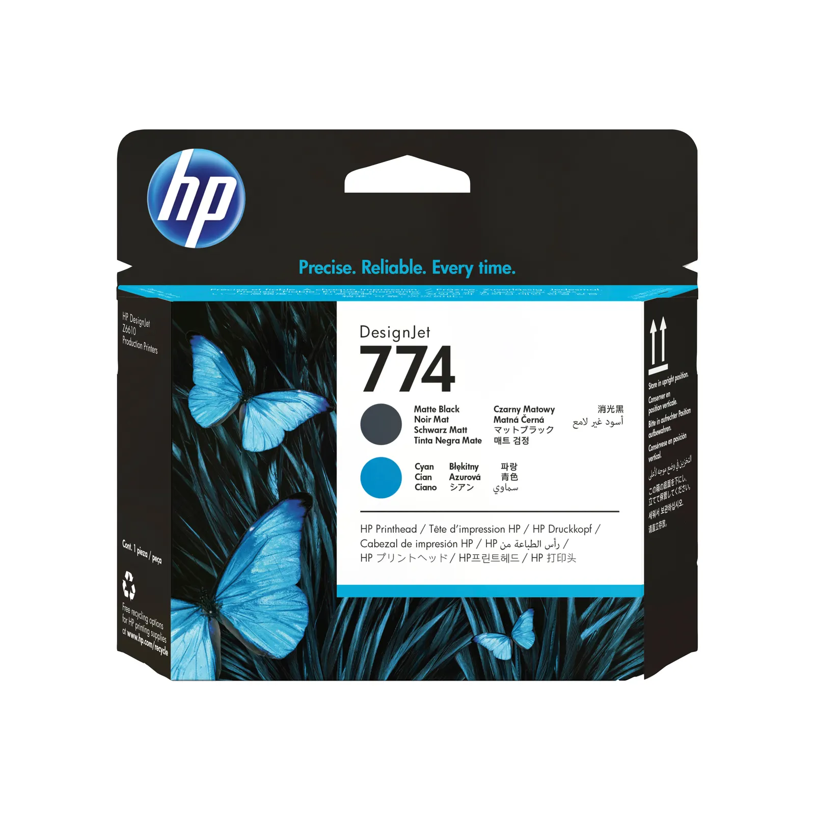 HP 774 Matte Black Cyan Printhead