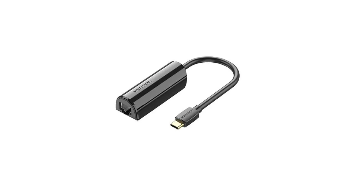 USB-LAN ადაპტერი CFABB, VENTION, USB Adapter, USB-C to 100M Ethernet Adapter 0.15M Black .