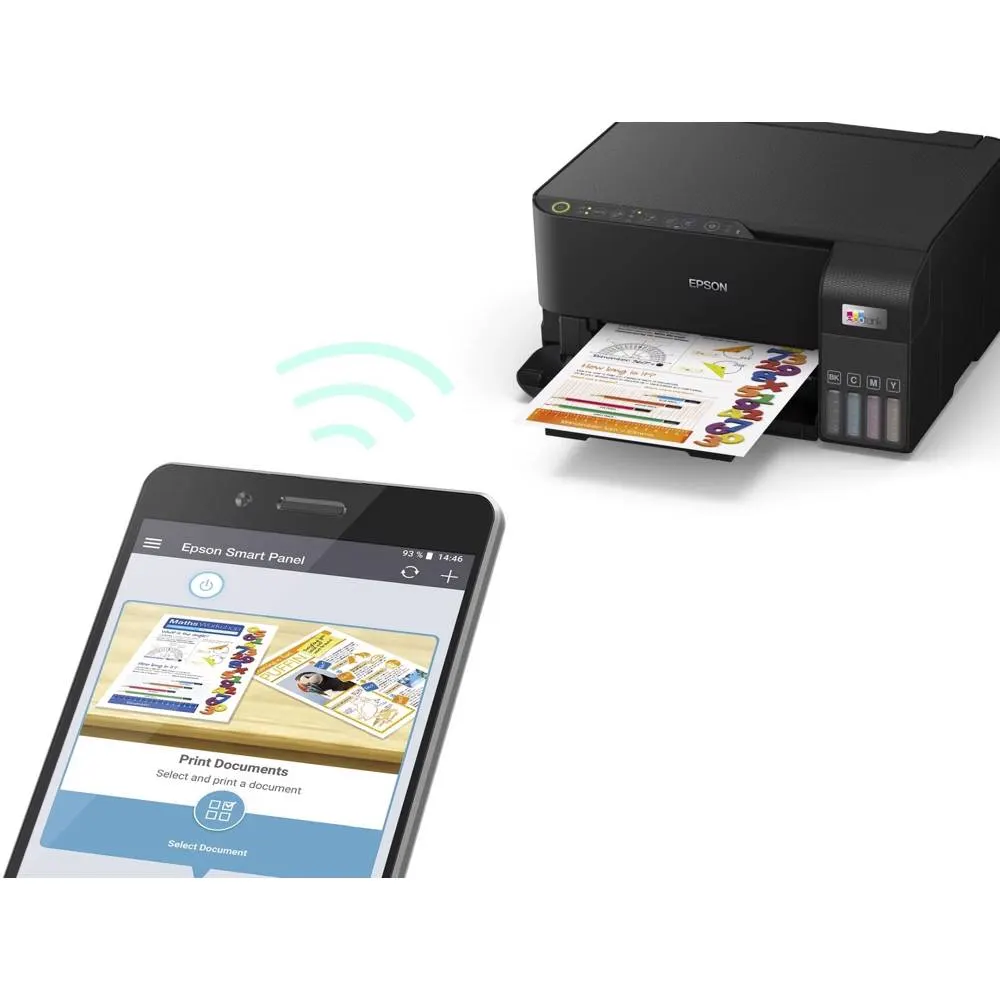 პრინტერი Epson C11CK59404 EcoTank L3550, MFP, A4, WiFi, USB, Black