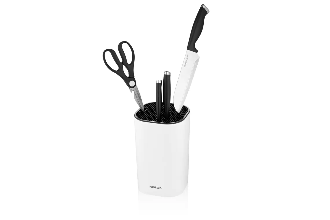 დანების სადგამი Ardesto Knife Block Gemini, 23cm, plastic, white