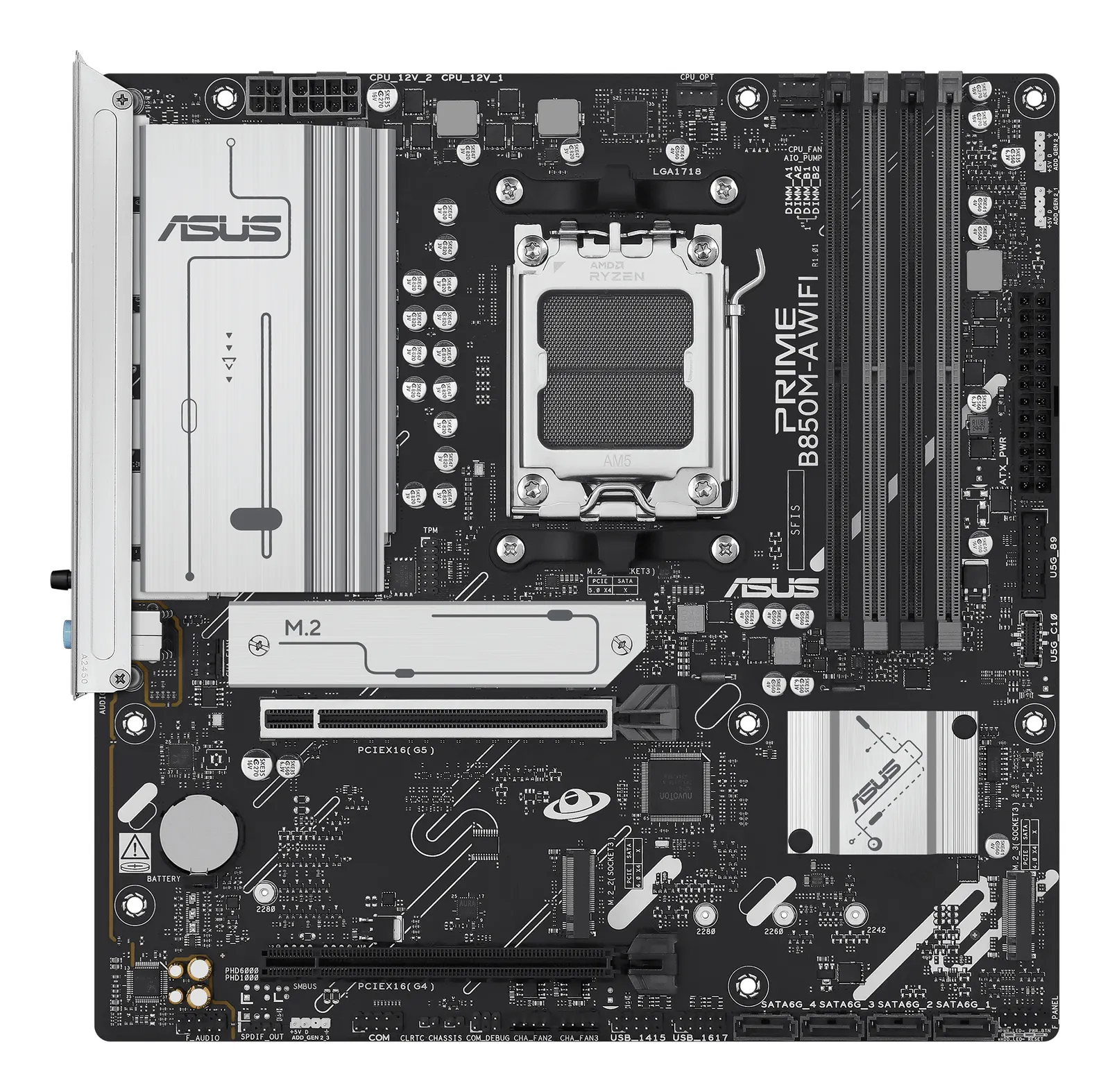 დედაპლატა ASUS Motherboard PRIME B850M-A WIFI sAM5 B850 4xDDR5 M.2 HDMI DP WiFi BT mATX