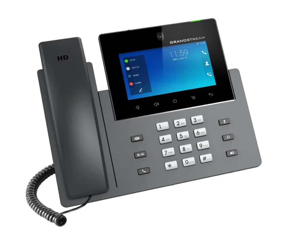 IP ტელეფონი Grandstream GXV3350, IP Multimedia Video Phone, 5" capasitive touch screen color LCD (1280x720), 1 M CMOS camera,Dual 100M/1000M Ethernet PoE/PoE+