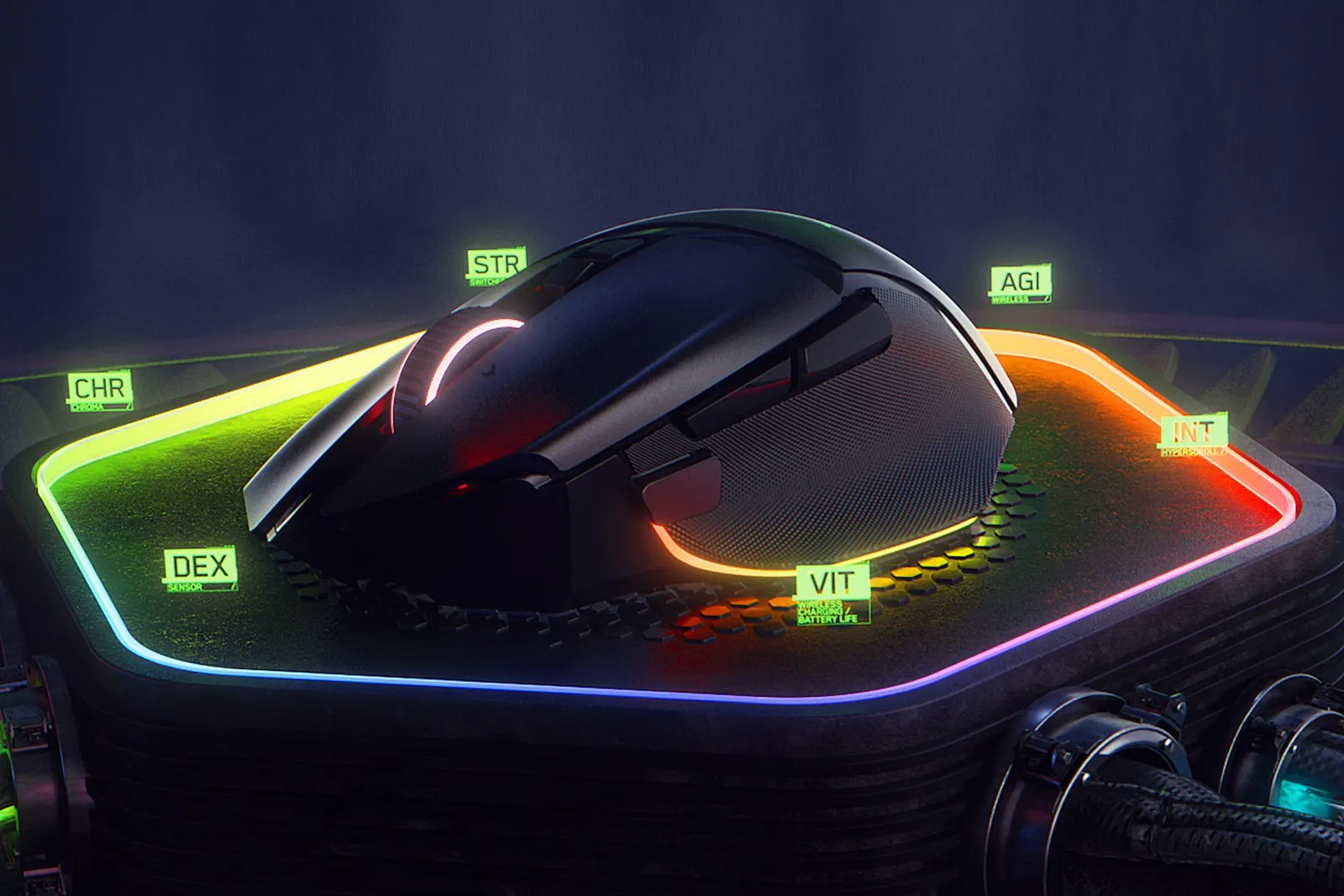 მაუსი Razer Mouse Basilisk V3 Pro, RGB, USB-A/WL/BT, black