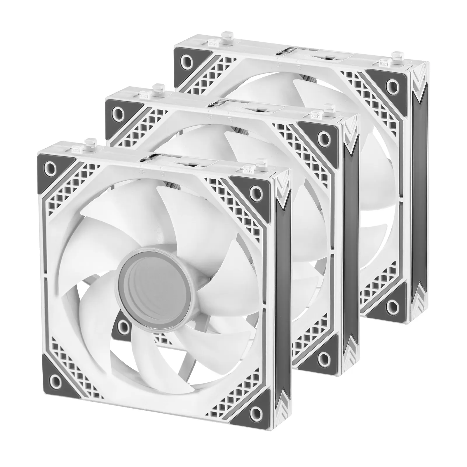 ქეისის ვენტილატორი 2E GAMING Case Fan Air Cool Magic Mirror ACF120MW-ARGB, 3x120mm, 2000rpm, 4pin PWM +5VARGB, 20.5dBa, white