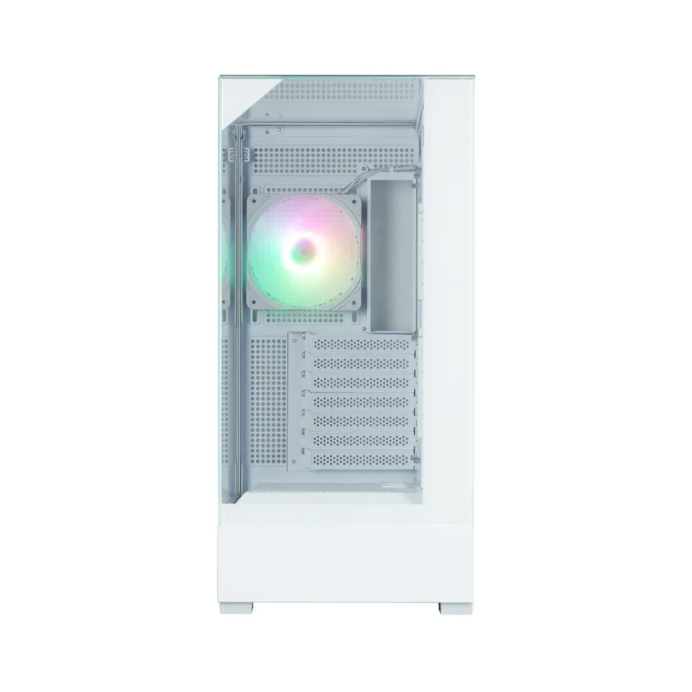 ქეისი Zalman PC case P40 Prism without PSU, 2xUSB3.0, 1xUSBType-C, 1x120mm ARGB, VGA 420mm, LCS ready, TG 3x Panels, ATX, white