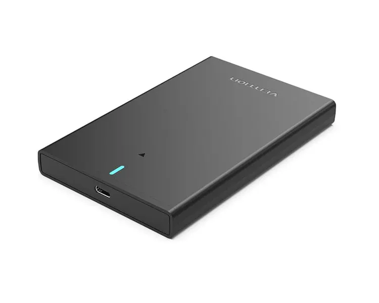 მყარი დისკის ყუთი Vention KPBB0 2.5" HDD/SSD SATA USB-C 3.1 6Gbps Hard Drive Enclosure Black