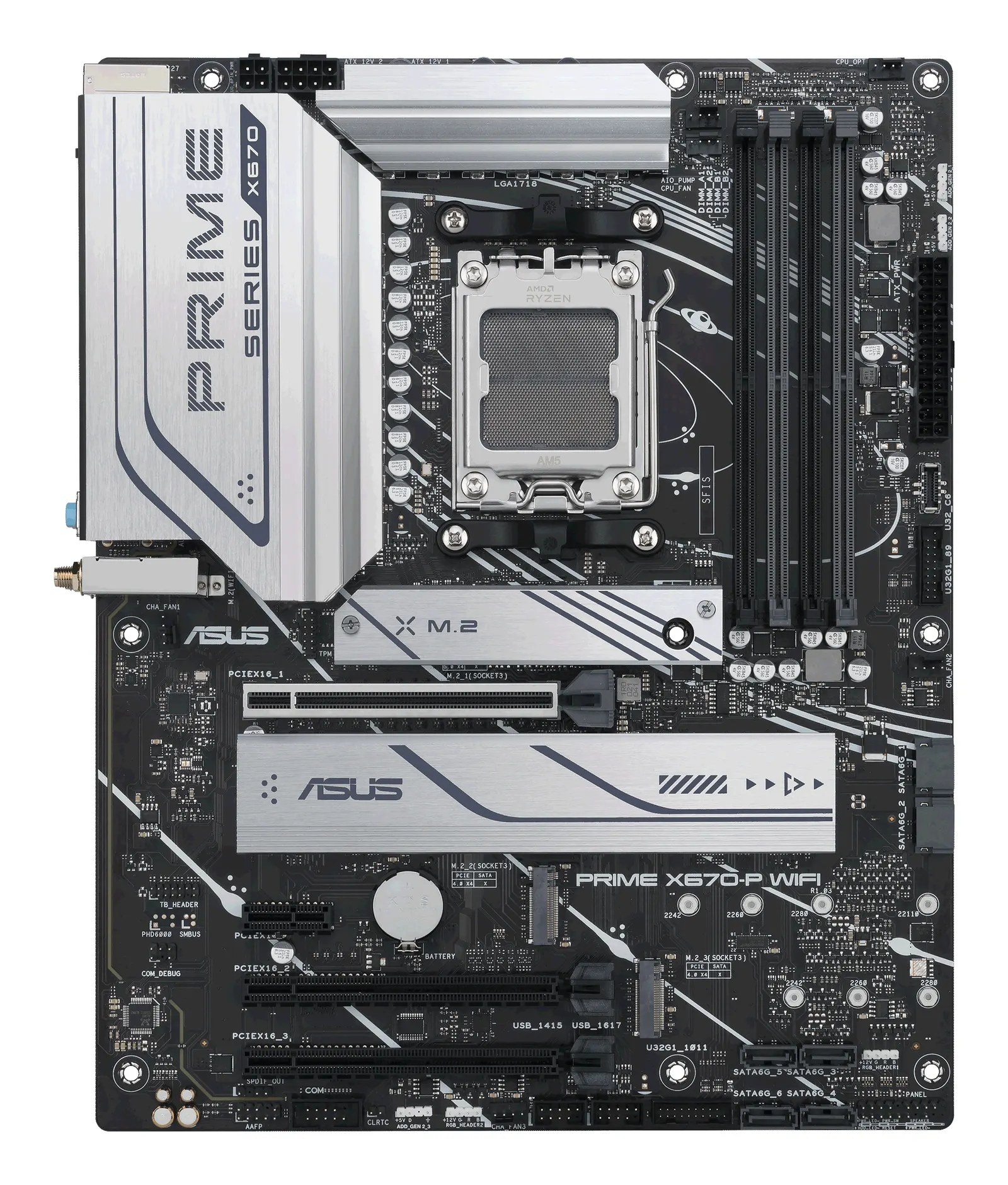 ASUS Motherboard PRIME X670-P WIFI sAM5 X670 4xDDR5 M.2 DP HDMI WiFi BT ATX