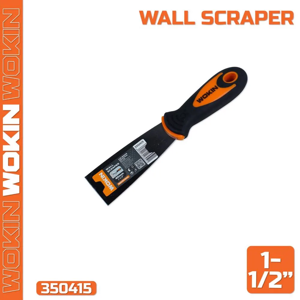 Wall scraper with plastic handle Wokin 350415, 40mm, Wall Scraper (Industrial), Black/Orange