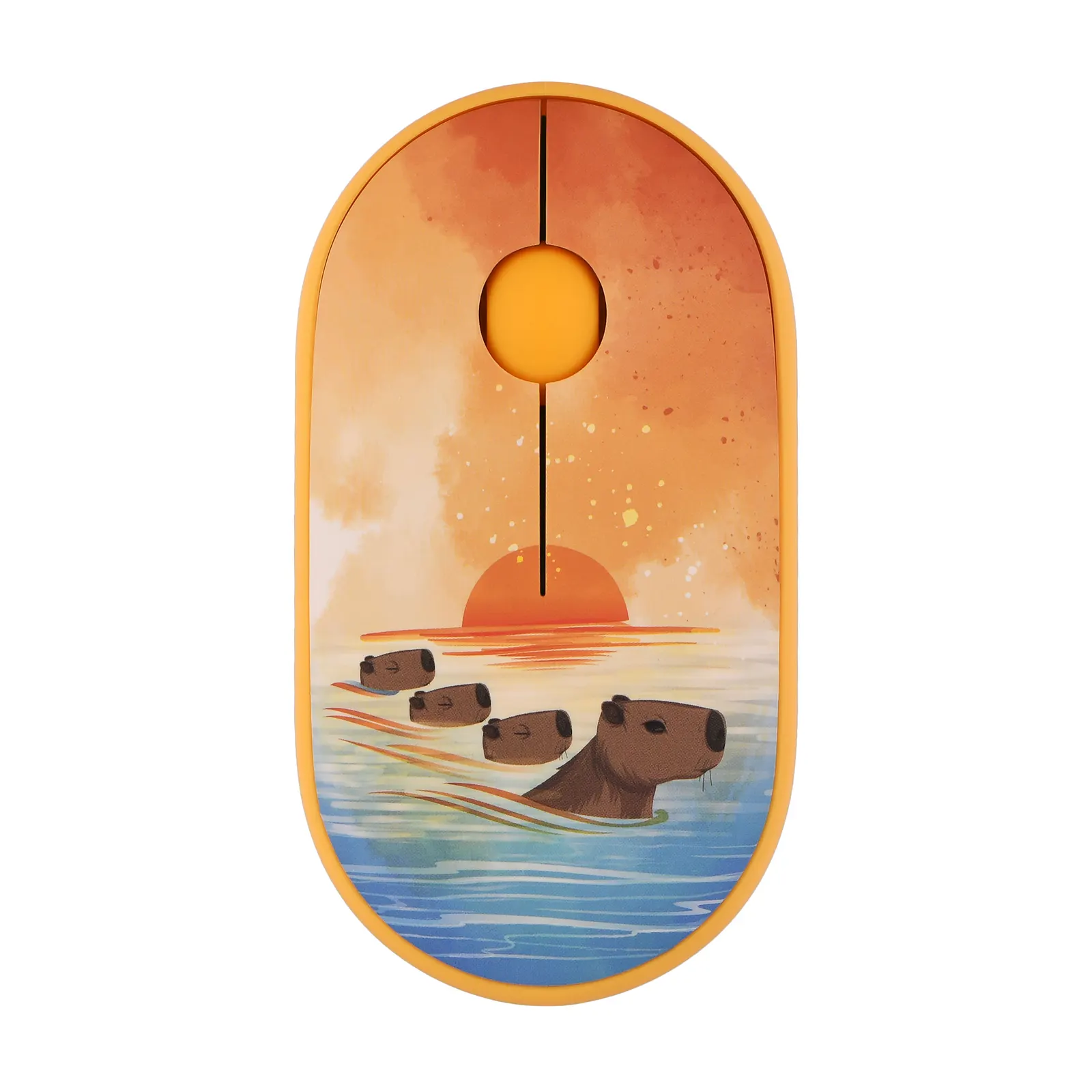მაუსი 2E Mouse MF300 CAPYBARA:SUNSET Silent WL BT, Yellow