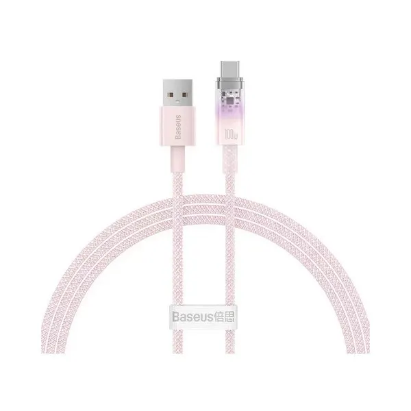 Type-C კაბელი Baseus Explorer USB-A to USB-C 1m Pink