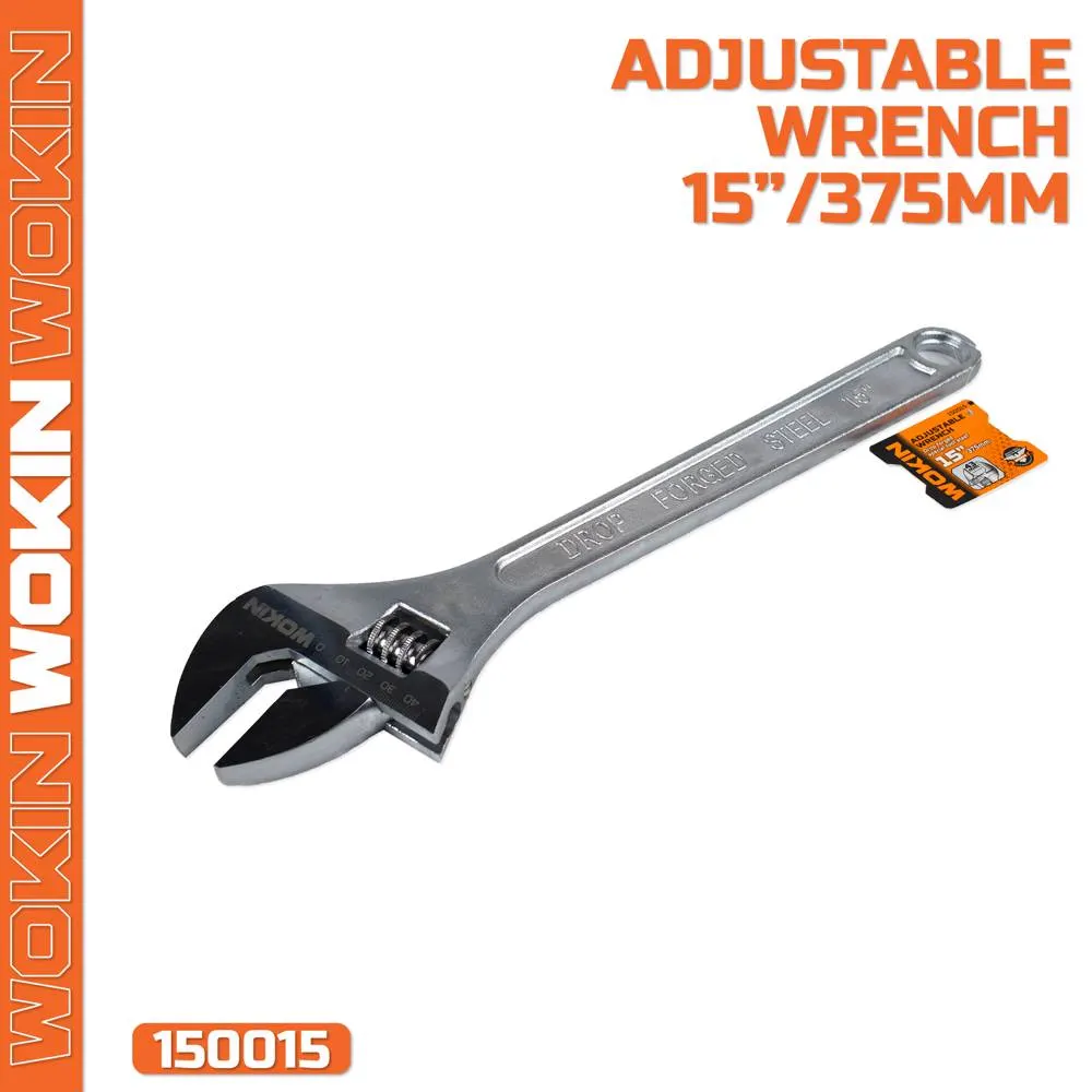 ქანჩის გასაღები Wokin 150015, 15", Adjustable Wrench, Silver