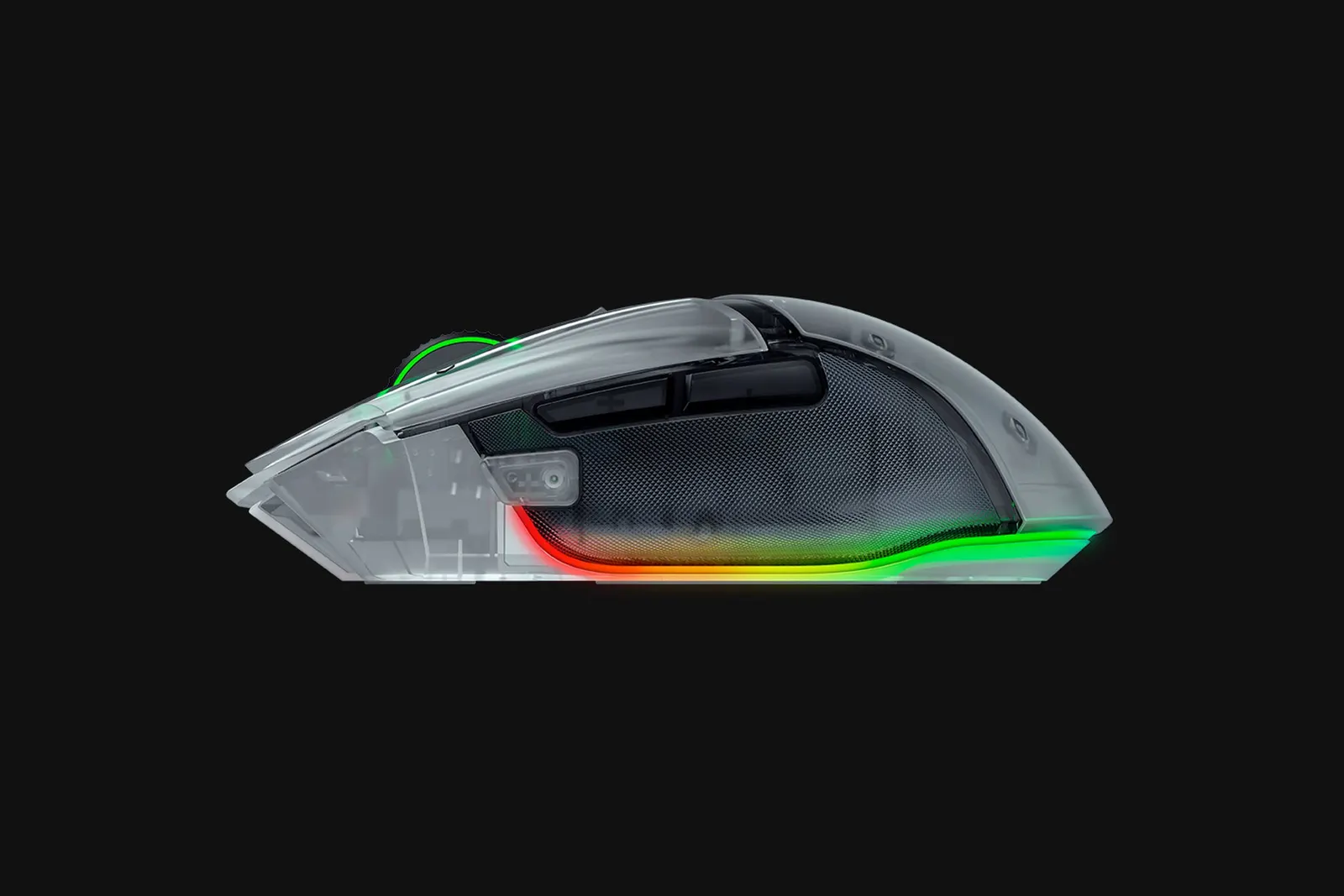 მაუსი Razer Mouse Basilisk V3 Pro 35K, RGB, USB-A/WL/BT, Phantom White Ed