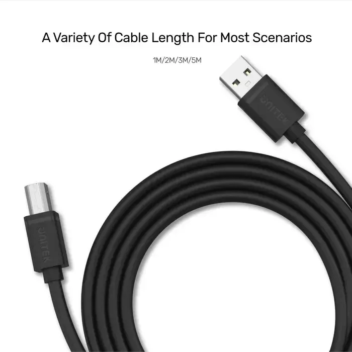 Y-C4001GBK, UNITEK, 2M USB 3.0 USB-A (M) to USB-B (M) Cable