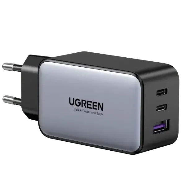დამტენი X553, UGREEN, Power Supply, Nexode Air, 65W, USB, USB-C x2, Grey.