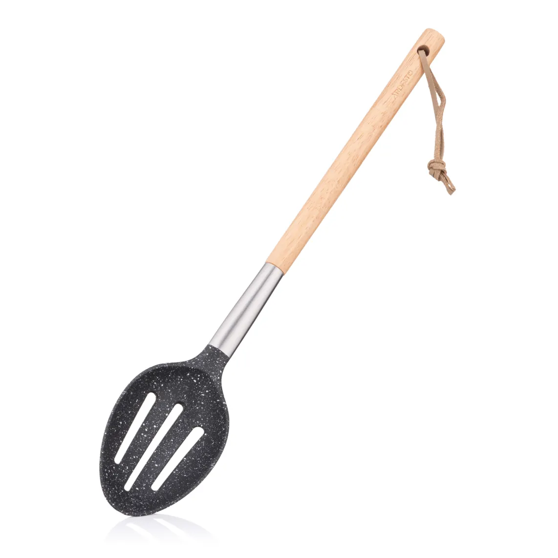 ქაფქირი Ardesto Slotted Spoon Midori, 34.5cm, nylon, wood, stainless steel, black