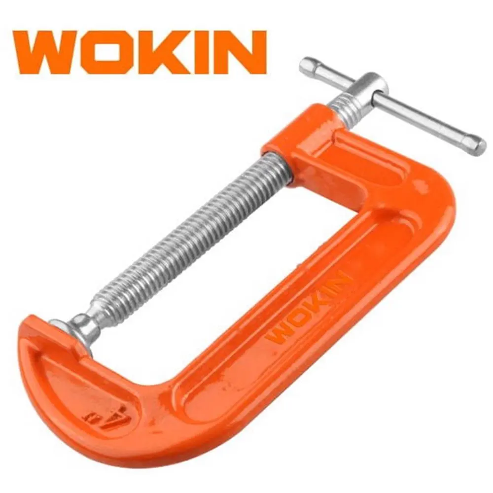 მეტალის ფიქსატორი Wokin 106403, 3″, G-Clamp, Orange