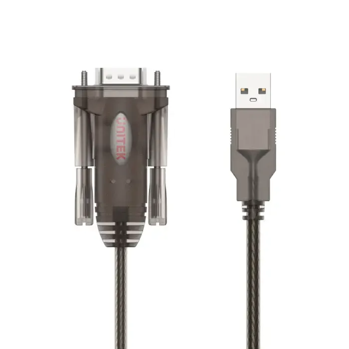 Y-105, UNITEK, USB Adapter, 1.5M, USB to RS232 Serial Adapter , Black.
