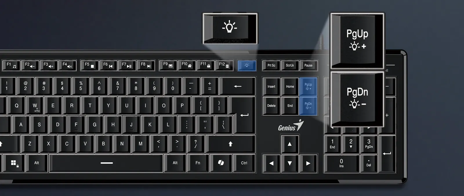 კლავიატურა Genius, SlimStar 820, AI Copilot Key, Keyboard, Black