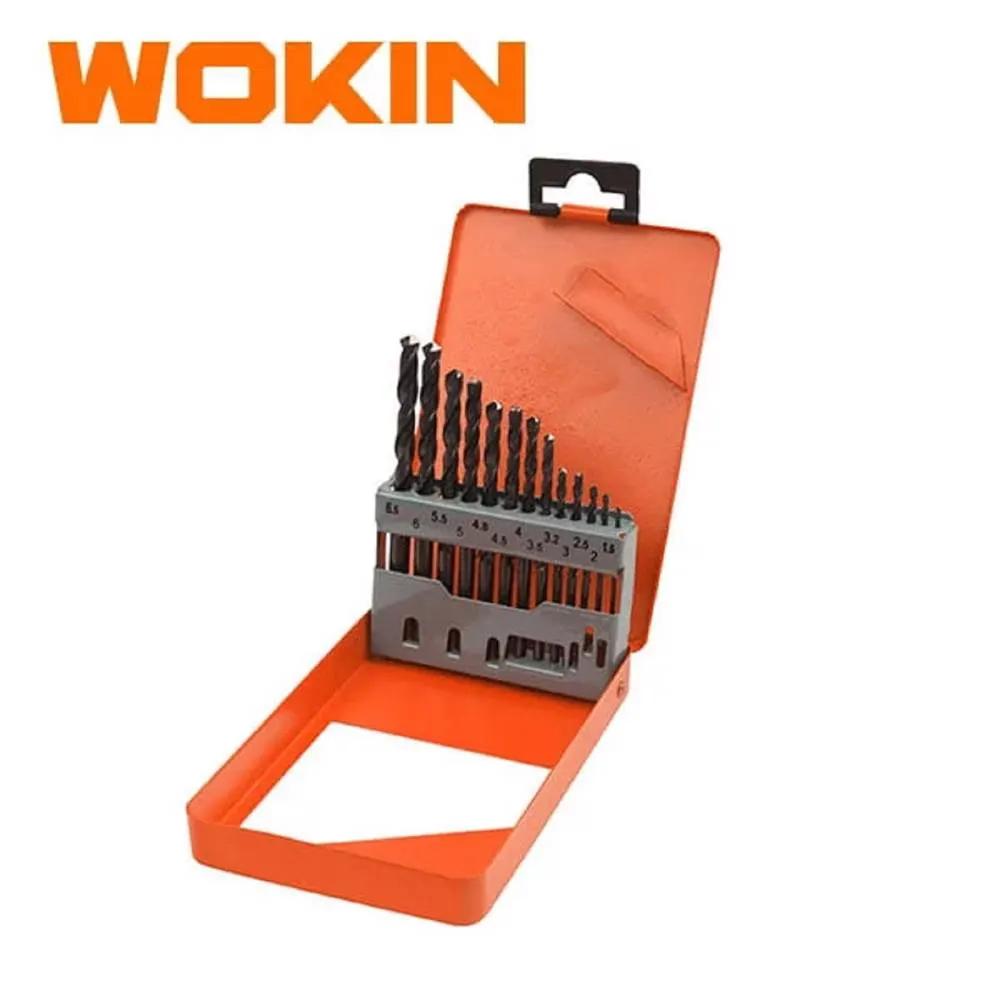 ბურღის პირები მეტალის Wokin 751013, 13Pcs, HSS Twist Drill Bits Set, Black