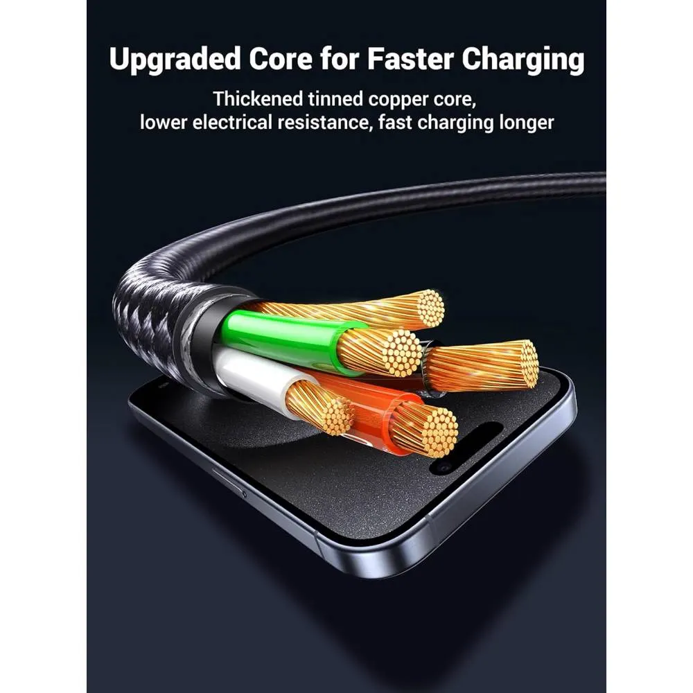 USB cable UGREEN US561 (35087), 100W, Type-C to Type-C, 1.5m, Grey