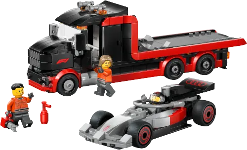 კონსტრუქტორი LEGO City F1 Display Truck with Audi F1 Race Car 60493