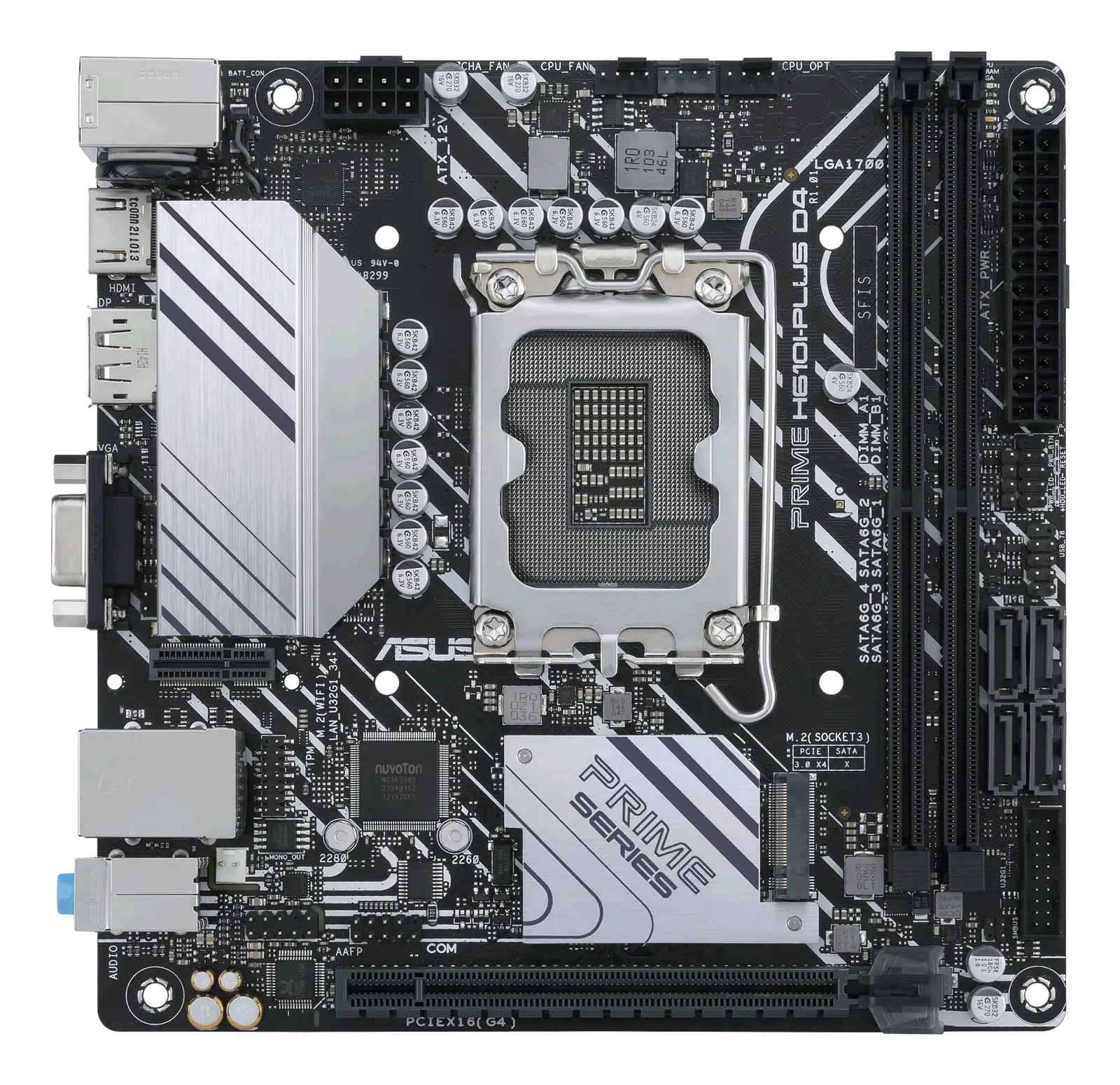 ASUS PRIME H610I-PLUS D4-CSM s1700 H610 2xDDR4 M.2 HDMI D-Sub DP mITX